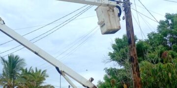 Realiza Servicios Públicos reparación de luminarias en colonia Las Veredas en San José del Cabo