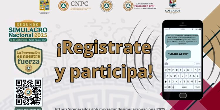 Convoca Gobierno de Los Cabos a participar en el Segundo Simulacro Nacional 2025