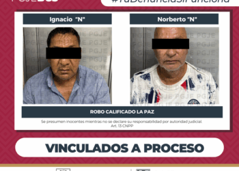 OBTIENE PGJE VINCULACIÓN A PROCESO DE IMPUTADOS POR ROBO DE 500 MIL PESOS EN LA PAZ