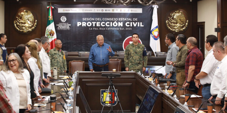 Permanece atento el Consejo Estatal de Protección Civil de BCS al comportamiento de “Priscilla”