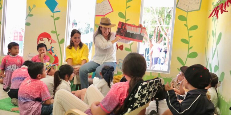 Inaugura Milena Quiroga la quinta biblioteca infantil “Abrapalabra” en El Carrizal