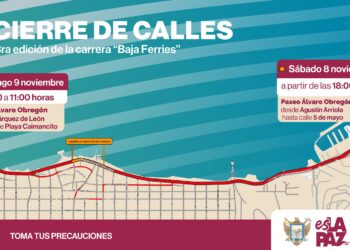 Cierre del Paseo Álvaro Obregón y calles del Centro Histórico por 3ra. edición de la carrera Baja Ferries