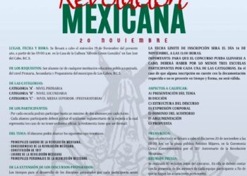 Convocan al Concurso Municipal de Oratoria “Revolución Mexicana 2025” en Los Cabos