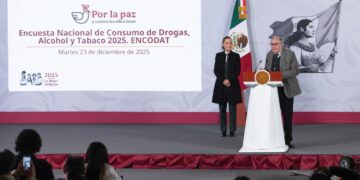 RESULTADOS DE LA ENCODAT 2025 DEMUESTRAN QUE FUNCIONA LA CAMPAÑA “ALÉJATE DE LAS DROGAS. EL FENTANILO TE MATA”: PRESIDENTA CLAUDIA SHEINBAUM