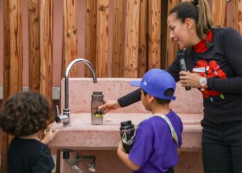 Inaugura Milena Quiroga Bebedero Bienestar en Centro Deportivo “El Piojillo”