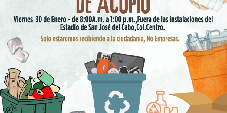 Invitan a participar en la primera campaña de acopio de materiales reciclables del 2026 en Los Cabos
