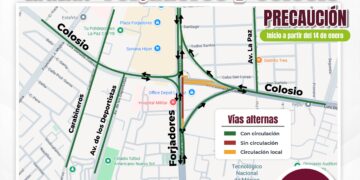 Iniciará rehabilitación nocturna en el crucero de los bulevares Forjadores y Colosio en la ciudad de La Paz