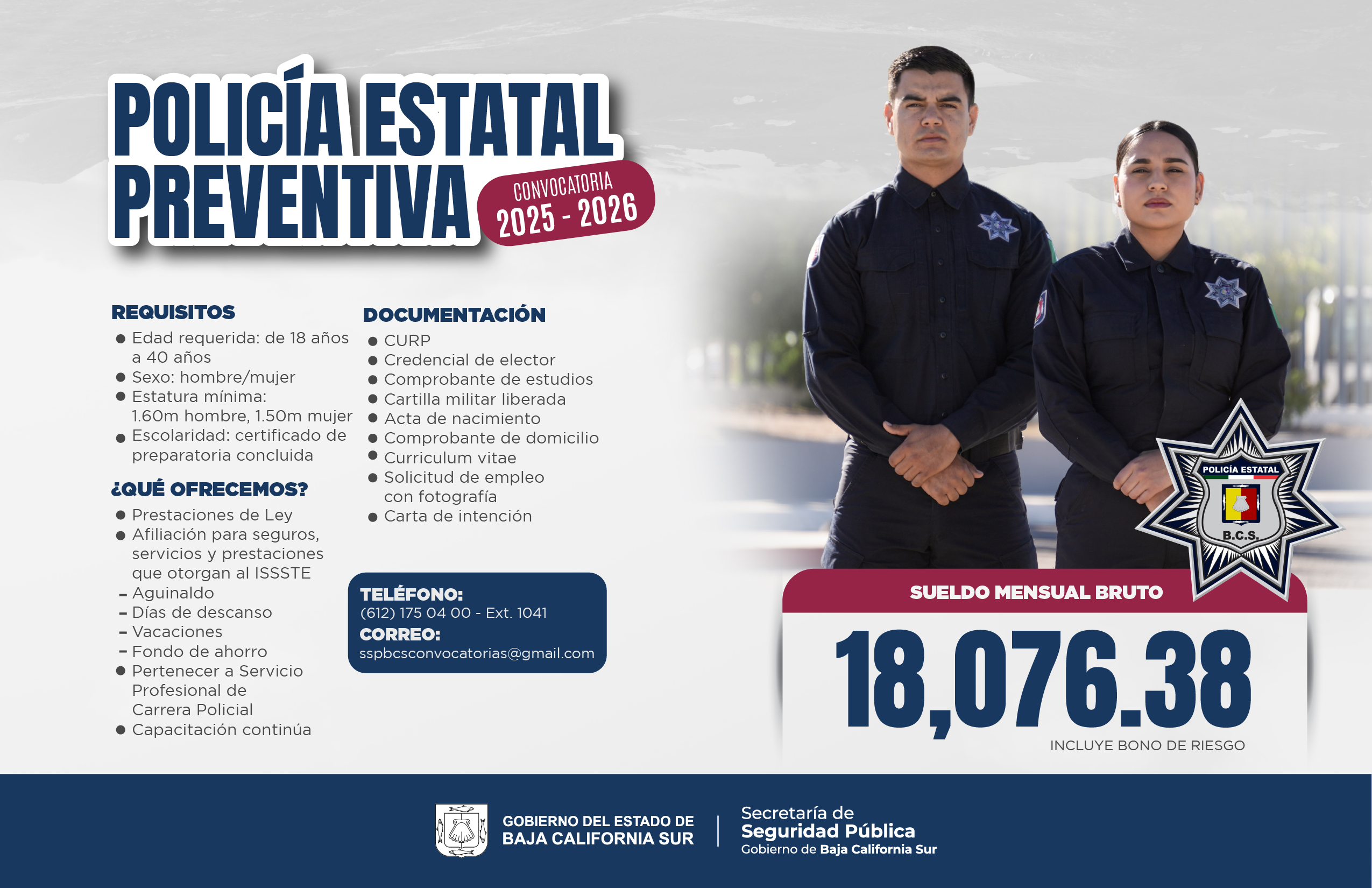 Convoca SSPE a hombres y mujeres a integrarse a la Policía Estatal y Penitenciaria