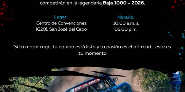 Realizarán en Los Cabos inspección técnica oficial de SCORE International rumbo a la Baja 1000 2026