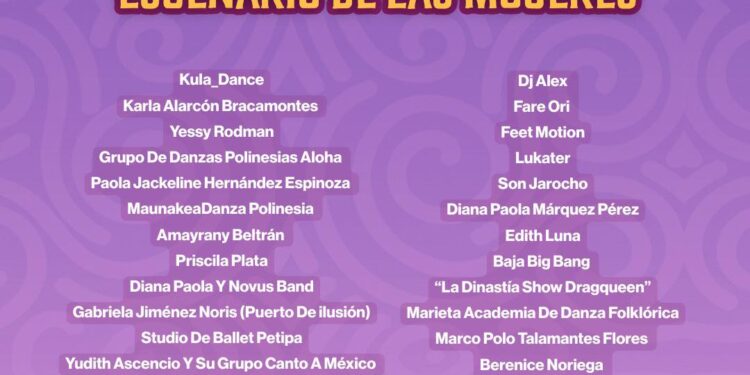 Anuncia el Instituto Municipal de las Mujeres cartelera artística del Carnaval La Paz 2026