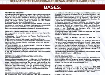 Lanzan convocatoria para diseñar el logotipo de las Fiestas Tradicionales San José del Cabo 2026