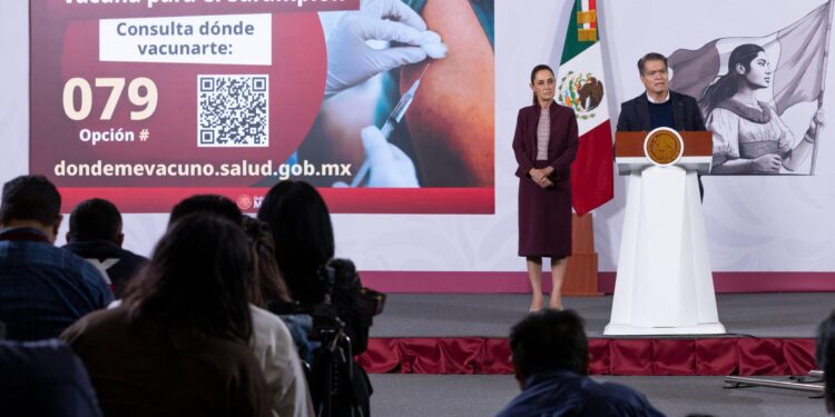 HAY VACUNAS SUFICIENTES CONTRA EL SARAMPIÓN; LA META ES LLEGAR A 2.5 MILLONES DE DOSIS APLICADAS POR SEMANA: PRESIDENTA CLAUDIA SHEINBAUM