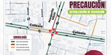 Habilitan paso vehicular en el crucero de Colosio y Margarita Maza: SEPUIMM