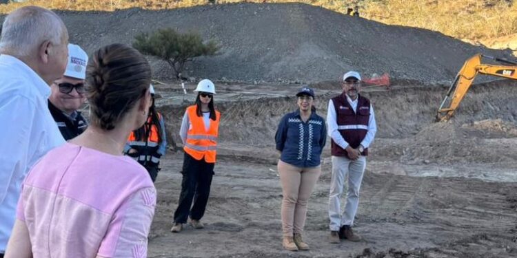 Supervisan Gobernador Víctor Manuel Castro Cosío y la Presidenta Claudia Sheinbaum avances de Presa El Novillo, obra histórica para garantizar el abasto de agua en La Paz