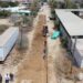 Supervisan pavimentación con concreto hidráulico en calle Jacarandas en la colonia Las Veredas