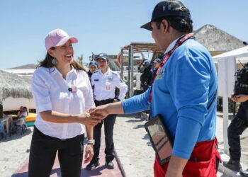 Milena Quiroga encabeza operativo de regreso seguro en La Paz que recibirá a más de 20,000 visitantes de playas 