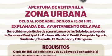 Abrirá Ayuntamiento de La Paz ventanilla para solicitud de tinacos y láminas