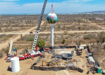 Milena Quiroga fortalece el abasto de agua en La Paz con avance de tanque elevado en La Pasión