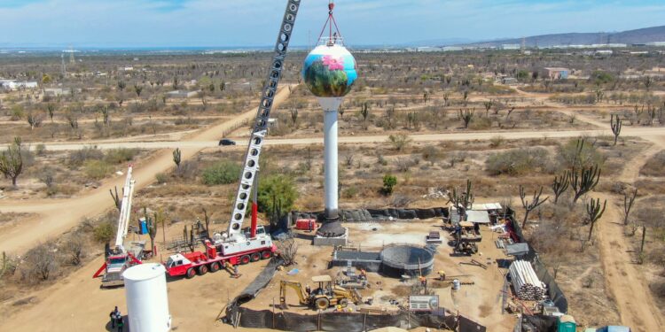 Milena Quiroga fortalece el abasto de agua en La Paz con avance de tanque elevado en La Pasión