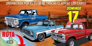 Respalda Ayuntamiento de Los Cabos exhibición y rodada de trocas clásicas en Cabo San Lucas