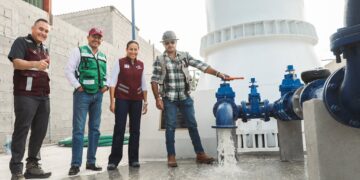 Fortalece Milena Quiroga suministro de agua con tanque elevado en la colonia Diana Laura 