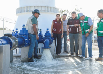 Milena Quiroga fortalece el abasto de agua en Paraíso del Sol con nuevo tanque elevado