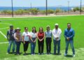 Supervisan avances de obras en Plaza Cívica y campo de Fútbol en El Sargento
