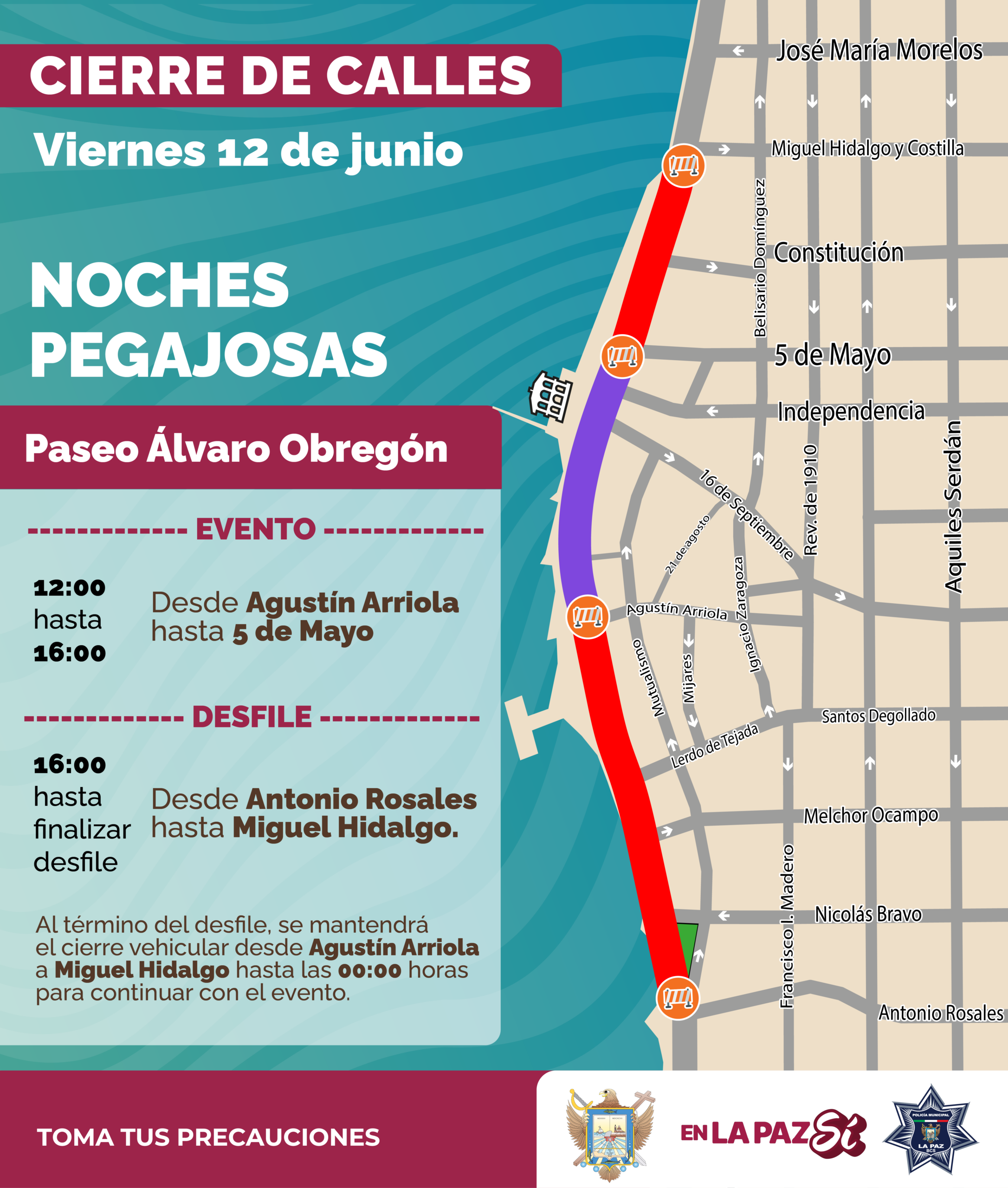 Anuncian cierre vial en el malecón por evento de Tardes Calurosas y Noches Pegajosas
