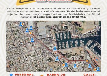   Implementará Seguridad Pública operativo especial en zona centro de Cabo San Lucas por partido de la Selección Nacional