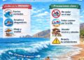 Llaman a respetar banderas de advertencia en playas de Los Cabos por condiciones de mar de fondo