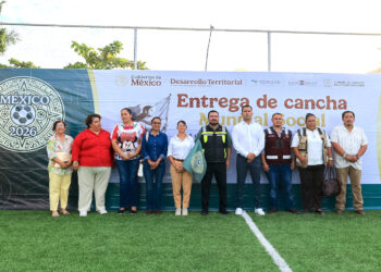 Entrega Ayuntamiento de Los Cabos cinco canchas de fútbol del programa Mundial Social