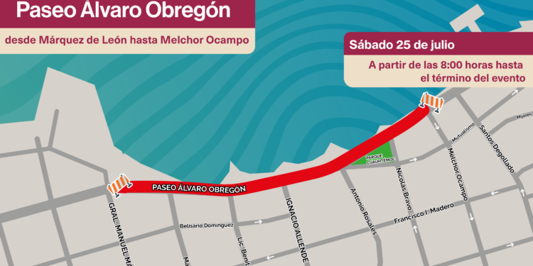 Cierre vial en el malecón de La Paz por V Reunión Nacional de Autos Clásicos