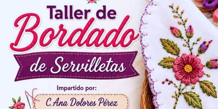 Invitan a participar en el Taller de Bordado de Servilletas en Miraflores