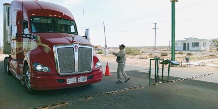 Supervisa SEPADA punto de verificación interna en Guerrero Negro para proteger estatus sanitario de BCS