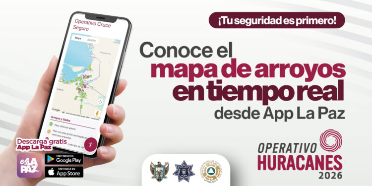 Mantiene Ayuntamiento de La Paz operativo “Cruce Seguro” ante lluvias