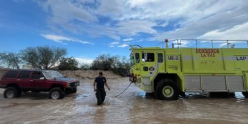 Exhorta H. Bomberos de La Paz, no cruzar arroyos durante lluvias