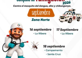 Fumigación contra el dengue llegará este jueves y viernes a La Ribera, El Campamento y Santa Cruz