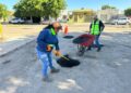Intensifican labores de bacheo en Paraíso del Sol con más de 300 atenciones