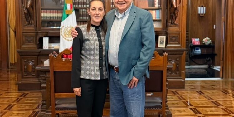 Acuerdan Víctor Castro y Claudia Sheinbaum impulsar proyectos prioritarios para Baja California Sur
