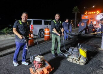 Supervisa alcalde Christian Agúndez reactivación de bacheo intensivo en Cabo San Lucas